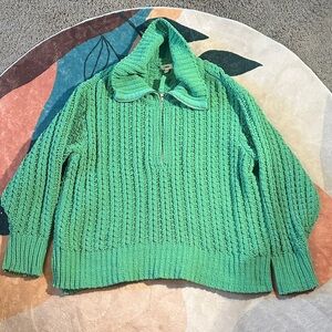 Aerie Green Cowl Neck Sweater